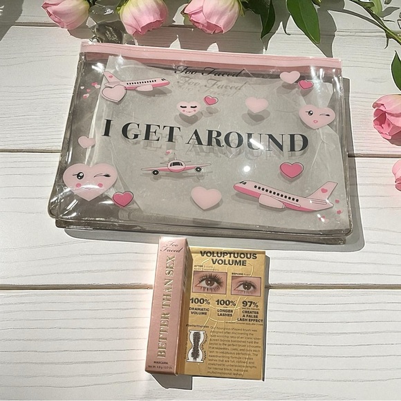 🪷 Too Faced Limited Edition Bag & Better Than Sex Mascara Set - Picture 1 of 14